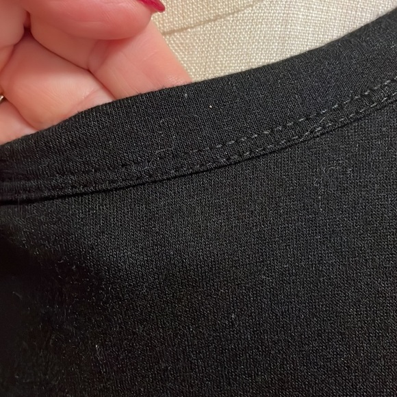 Jet by John Eshaya black heart relaxed fit pullover soft and cozy top sz SP - Picture 7 of 12